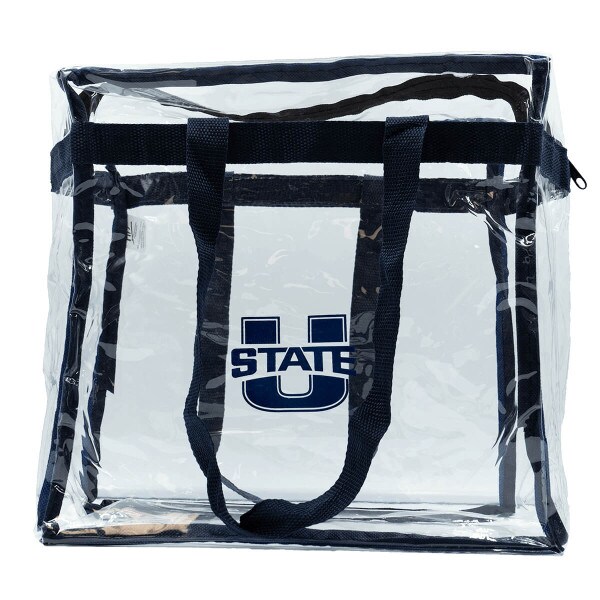 utah state clear tote zip bag